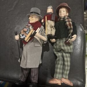 Christmas Ornaments-Victorian / Dickens-style Scrooge, Bob Cratchit tiny Tim